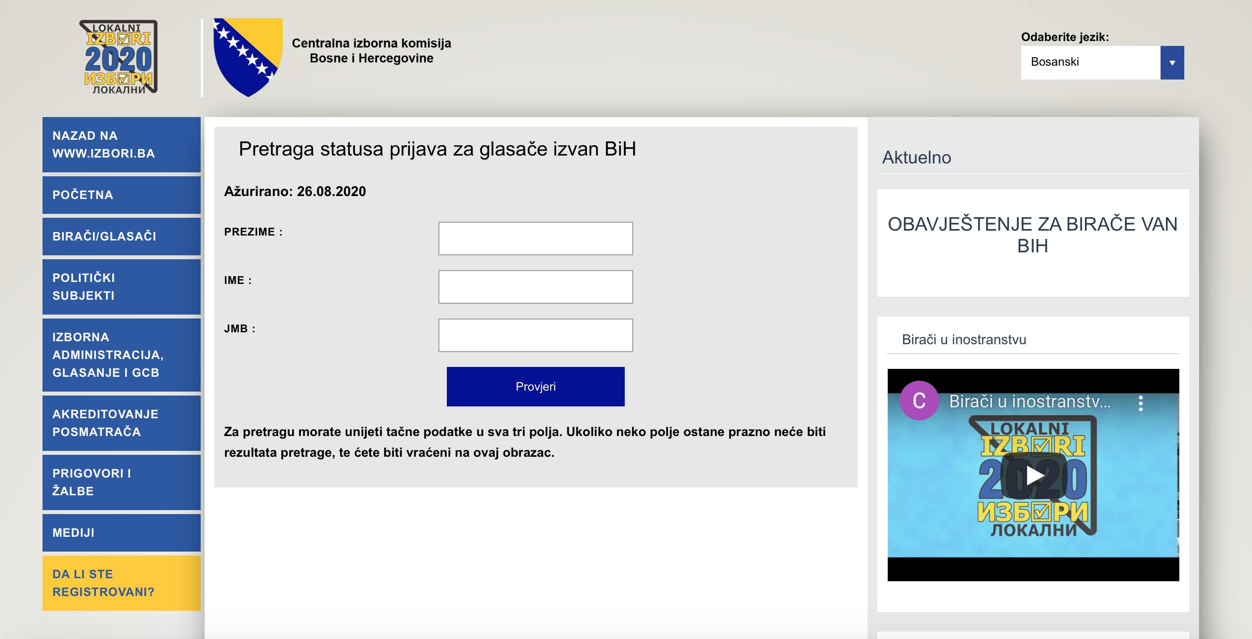 Screenshot 2020-08-26 at 14.06.16.jpg - Aktivna pretraga za provjeru statusa prijava birača iz inostranstva